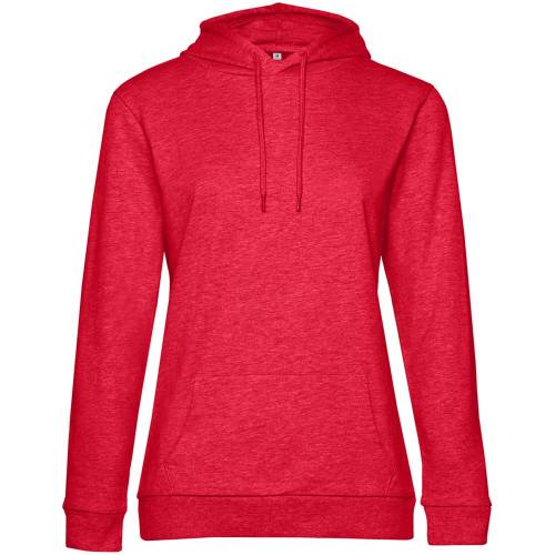 Толстовка с капюшоном женская Hoodie, красный меланж фото 2