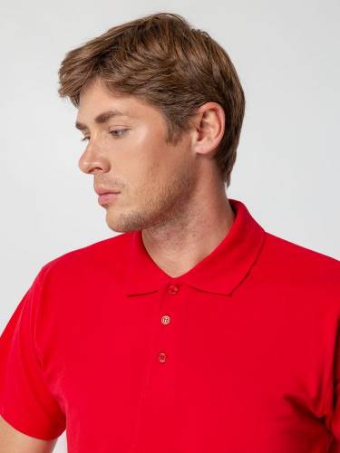 Рубашка поло мужская Spring 210, красная фото 8