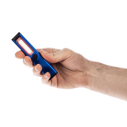 Фонарик-факел аккумуляторный Wallis с магнитом, синий фото 7