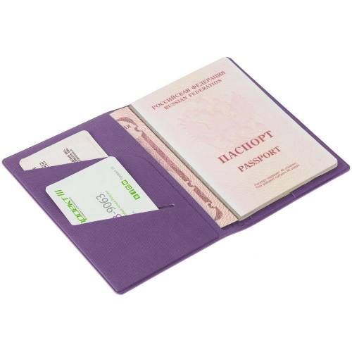 Обложка для паспорта Devon, фиолетовая фото 4