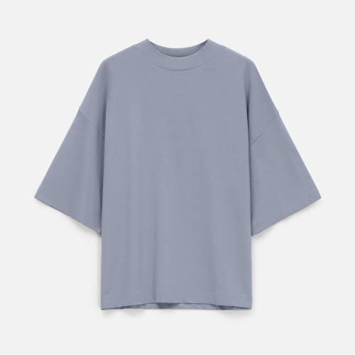 Футболка оверсайз унисекс T9, серая фото 7