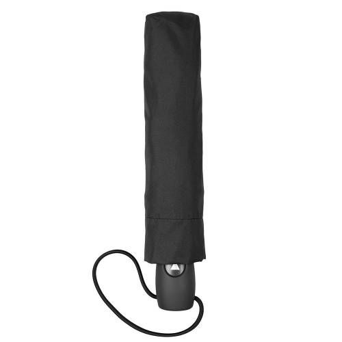 Зонт складной Comfort, черный фото 5