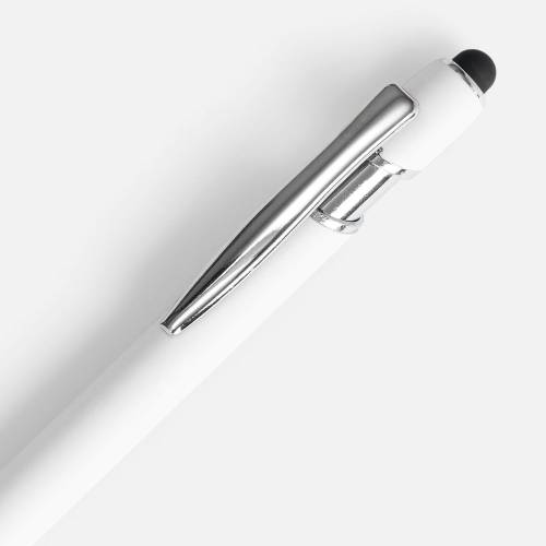 Ручка шариковая Pointer Soft Touch со стилусом, белая фото 4