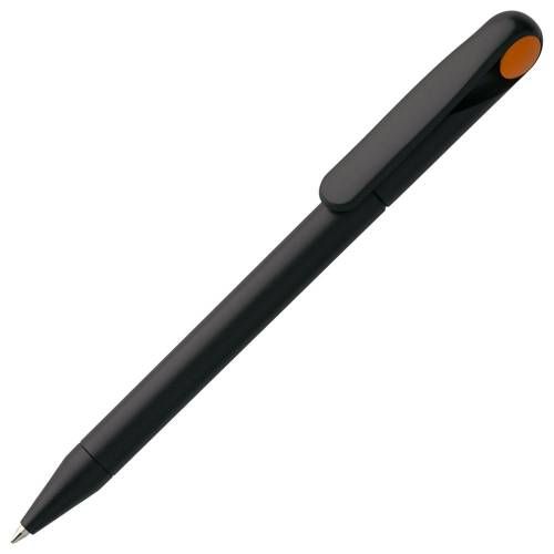 Ручка шариковая Prodir DS1 TMM Dot, черная с оранжевым фото 2