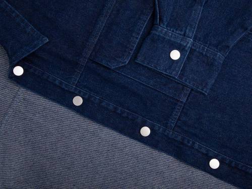 Куртка джинсовая O2, темно-синяя фото 4