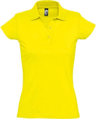 Рубашка поло женская Prescott Women 170, желтая (лимонная) фото 2