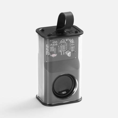 Bluetooth-колонка с подсветкой Groove, серая фото 2