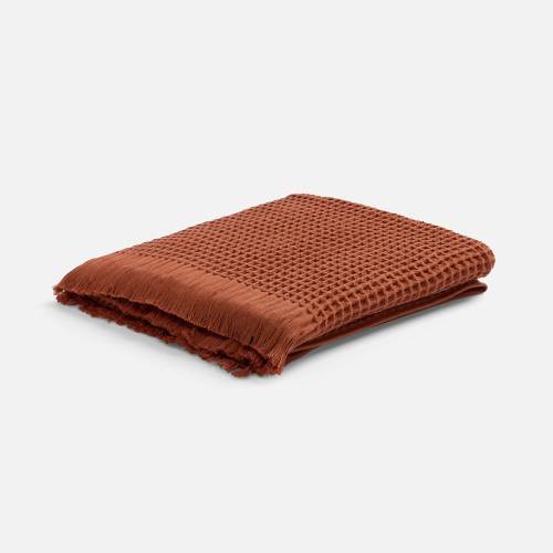 Плед вафельный Elenglect, оранжевый фото 2