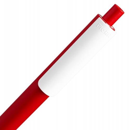 Ручка шариковая Pigra P03 Mat, красная с белым фото 5