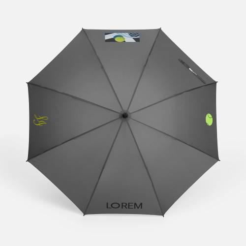 Зонт-трость Simple Golf, серый фото 9