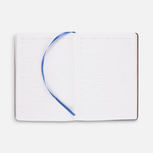 Ежедневник Nebraska Flex, недатированный, синий с золотистым фото 7