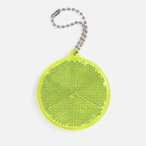 Пешеходный светоотражатель с цепочкой «Круг», неон-желтый фото 2 Пешеходный светоотражатель с цепочкой «Круг», неон-желтый фото 2