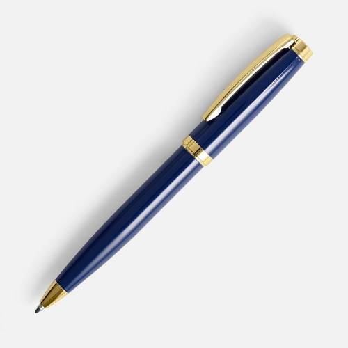 Ручка шариковая Letra Gold, глянцевая, темно-синяя фото 2