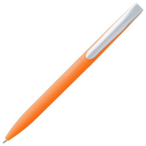 Ручка шариковая Pin Soft Touch, оранжевая фото 3