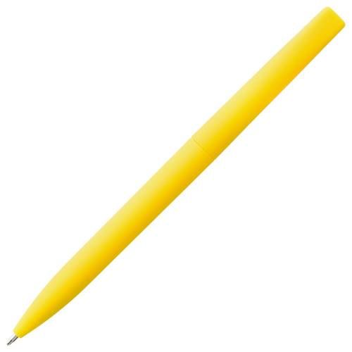 Ручка шариковая Pin Soft Touch, желтая фото 5