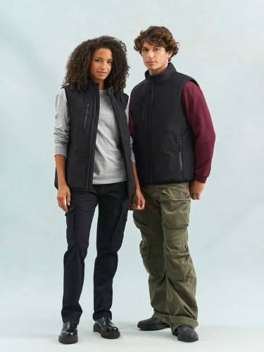 Жилет софтшелл унисекс Falcon BW, черный фото 8