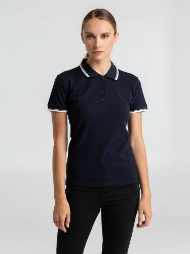 Рубашка поло женская Practice Women 270, темно-синяя с белым фото 4