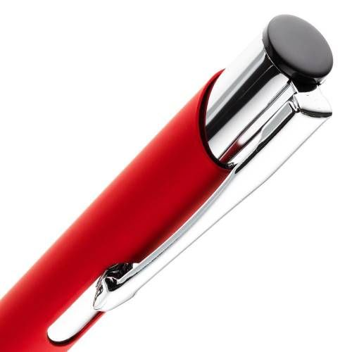 Ручка шариковая Keskus Soft Touch, красная фото 5