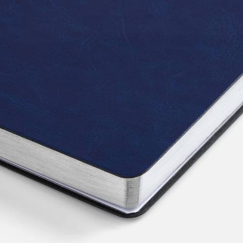 Ежедневник Nebraska Flex, недатированный, синий с серебром фото 8