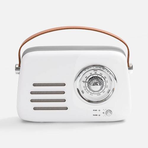 Bluetooth-колонка с радио Retronica, белая фото 4
