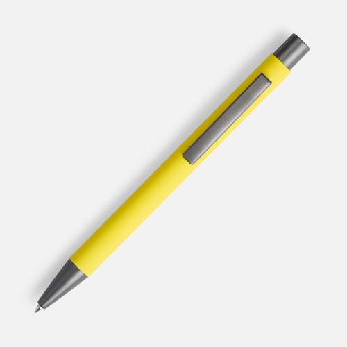 Ручка шариковая Atento Soft Touch, желтая фото 3