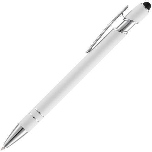Ручка шариковая Pointer Soft Touch со стилусом, белая фото 3