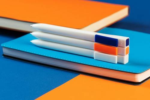 Ручка шариковая Swiper SQ, белая с оранжевым фото 8