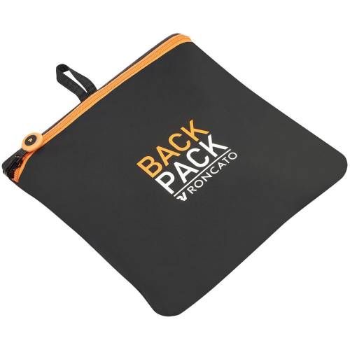Складной рюкзак Compact Neon, черный с оранжевым фото 7