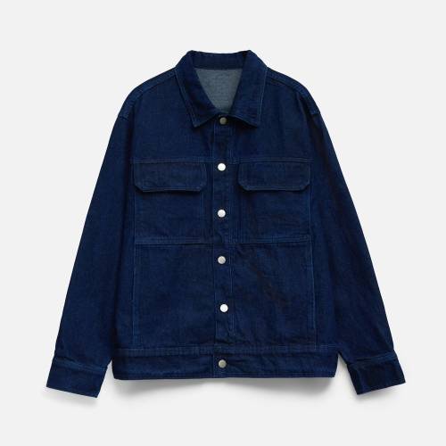 Куртка джинсовая O2, темно-синяя фото 2