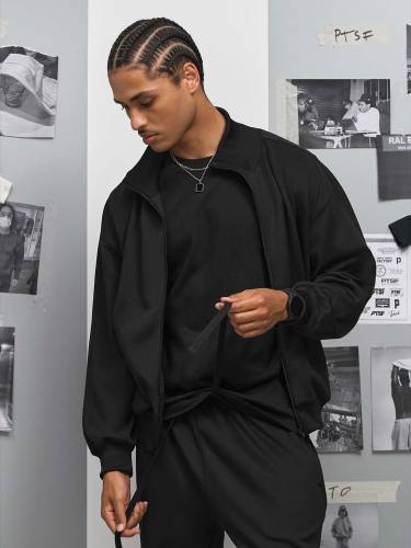 Куртка спортивная Junior, черная фото 7