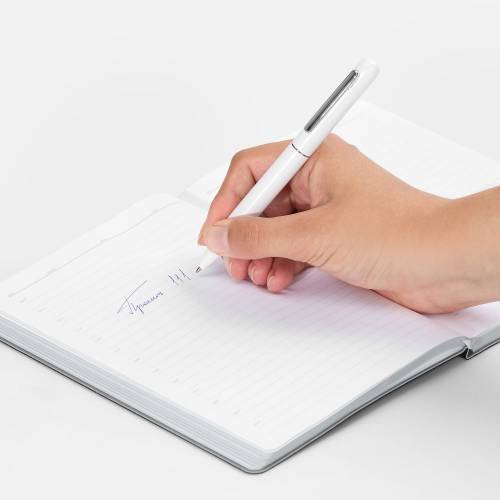 Ручка шариковая Scribo, матовая белая фото 5