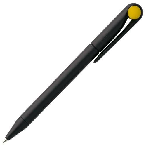Ручка шариковая Prodir DS1 TMM Dot, черная с желтым фото 4