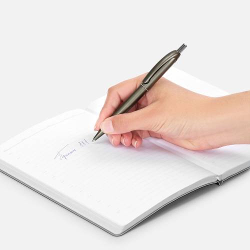 Ручка шариковая Bright Spark, серый металлик фото 5