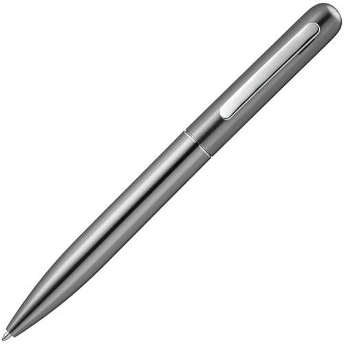 Ручка шариковая Scribo, серо-стальная фото 4
