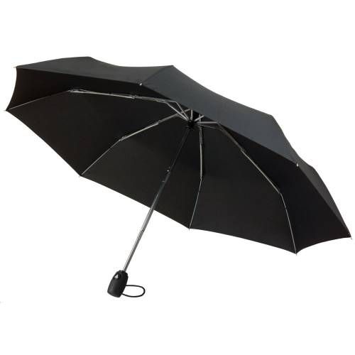 Зонт складной Comfort, черный фото 2