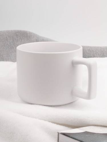 Чашка Jumbo в коробке матовая, белая фото 6