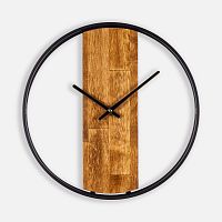 Часы Woodix, черные с коричневым