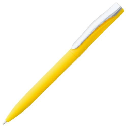 Ручка шариковая Pin Soft Touch, желтая фото 2