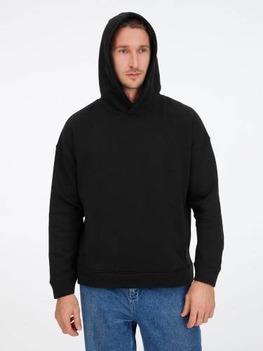 Худи оверсайз унисекс Tolla, черное фото 14