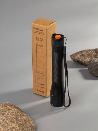 Фонарь с фокусировкой луча Skyddas, черный фото 9