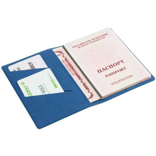 Обложка для паспорта Devon, ярко-синяя фото 4