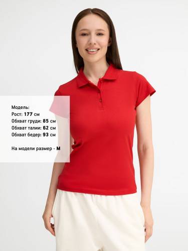 Рубашка поло женская Prescott Women 170, красная фото 5