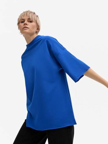 Футболка унисекс оверсайз T1, синяя фото 8
