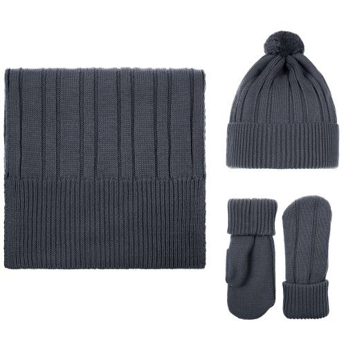 Шапка Knit Beat, серая (графит) фото 5