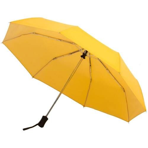 Зонт складной Manifest Color со светоотражающим куполом, желтый фото 4