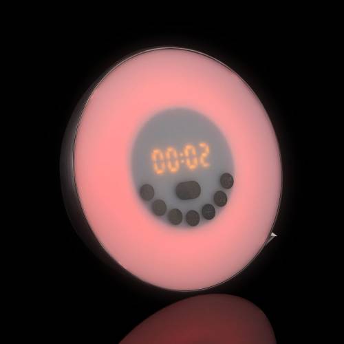 Лампа-колонка со световым будильником dreamTime, ver.2, черная фото 16