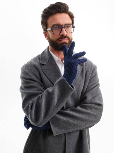 Перчатки Bernard, темно-синие фото 5