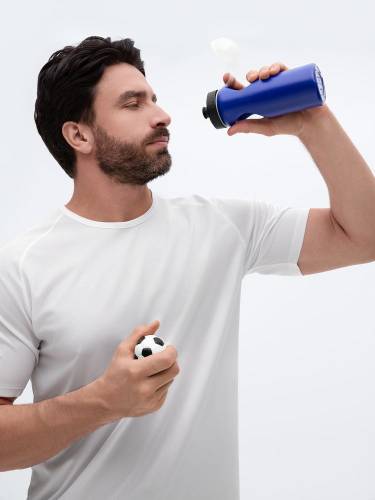 Бутылка с антистрессом Footballer, синяя фото 8