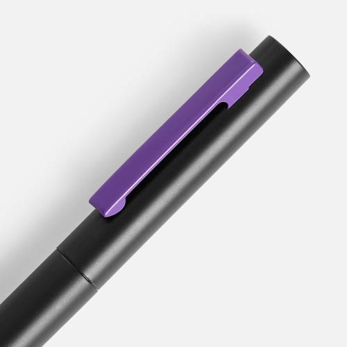 Ручка шариковая Inkolor, черная с фиолетовым фото 4