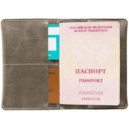 Обложка для паспорта Apache, ver.2, серая фото 5